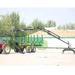 CE Certified 4-Wheel ATV with Hydraulic Log Grapple Loader Heavy Duty TC700 Timber Crane for Forestry Farm Retail Industries