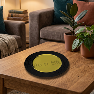 Plaque de chargement en noir avec assiettes de couleur or pour service de vaisselle de mariage, meilleures offres en acier inoxydable - Product Image 4