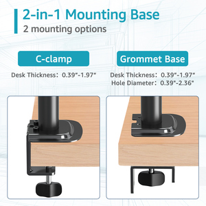 Mountup máy tính xách tay duy nhất đứng 13-17 inch xoay xoay điều chỉnh Chiều cao máy tính xách tay cánh tay soporte Para máy tính xách tay - Product Image 6