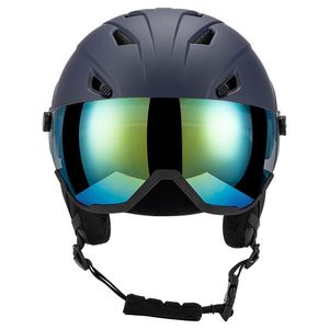 Unisex <span class=keywords><strong>Dual</strong></span> Sport Casco de esquí Gafas Pc + EPS Material Color sólido Nuevo Cross-Border Integrado Protección térmica al aire libre Nieve - Product Image 3
