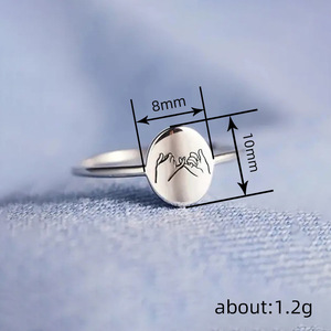 Anello in acciaio inossidabile per innamorati, regalo unisex moderno, gioielli alla moda T0545 - Product Image 4