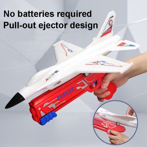 Outdoor Flugzeug Launcher Spielzeug 2 Flugmodi EPP Schaum segel flugzeug Katapult Flugzeug Pistole Flugzeug fliegendes Spielzeug mit DIY Aufkleber für Kinder - Product Image 4