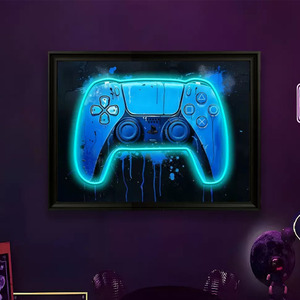<b>Gamepad</b> LED picture frame neon indoor hanging wall decoration luminous hanging painting USB powered dimmable ambient light 5V - Product Image 1