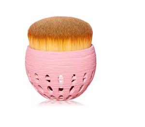 Pinceau à poudre synthétique YRX, couleur personnalisable, avec virole en aluminium et manche en bois, pour l'application de mascara - Product Image 4