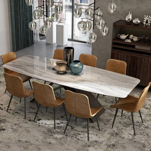 YOUTAI 2026 Offre Spéciale ensemble table à manger moderne dessus en marbre et 6 chaises pour bureau à domicile ou bar meubles de salle à manger élégants - Product Image 4