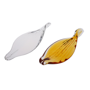 Paralume <span class=keywords><strong>in</strong></span> <span class=keywords><strong>Vetro</strong></span> a Forma di Foglia Personalizzato e Creativo, Realizzato a Mano, <span class=keywords><strong>in</strong></span> <span class=keywords><strong>Vetro</strong></span> Ambrato o Trasparente, Componenti per Lampadari - Product Image 2
