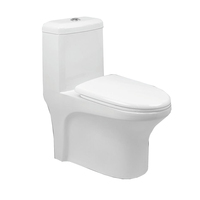 Offre Spéciale – WC Monobloc de Luxe au Design Moderne avec Double Chasse d'Eau, Siphon en P et Siphon en S, Abattant à Fermeture Douce, Ensemble Cuvette de Toilettes en Céramique pour Salle de Bain
