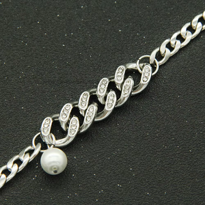 Trendy Male Trendy Female <b>Titanium</b> Steel Pearl Simple Bracelet Bracelet Accessories Tanjing - Product Image 4