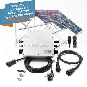 Upgrade baru 350W <span class=keywords><strong>600W</strong></span> 800W 1200W 1600W 2400W <span class=keywords><strong>Grid</strong></span> <span class=keywords><strong>Tie</strong></span> tahan air IP65 WVC Micro Inverter