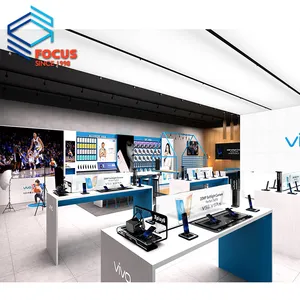 Top Sale Modern Cell Phone Store Fixtures Displays Cell Phone Shop Interior Design Mobile Counter Electronic Shop