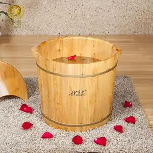 Cubo bañera de hidromasaje, barril de masaje de spa de pies de madera, compatible con OEM