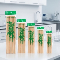 Brochettes coréennes en bambou à long manche, haute résistance, anti-fissuration, robustes et durables pour la cuisson de la viande et des fruits de mer