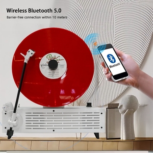 Personnalisé élégant rétro debout tourne-disque BT <span class=keywords><strong>sans</strong></span> <span class=keywords><strong>fil</strong></span> HiFi Vintage <span class=keywords><strong>vinyle</strong></span> <span class=keywords><strong>platine</strong></span> <span class=keywords><strong>vinyle</strong></span> pour salon et bureau décor - Product Image 3