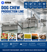 Machine à fabriquer des friandises pour chiens multicolores |   Ligne d'extrusion pour friandises à mâcher pour chiens en forme d'os/bâton/torsion avec remplissage central |   Machine à nourriture pour animaux de compagnie