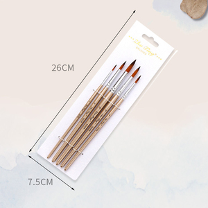 Ensemble de 5 pinceaux à <span class=keywords><strong>peinture</strong></span> en nylon avec manche rose doré, pinceaux d'art pour la <span class=keywords><strong>peinture</strong></span> à l'<span class=keywords><strong>huile</strong></span>, vente en gros pour artistes - Product Image 4
