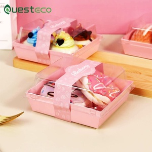 13.5x12.5x6.5cm bán buôn tùy chỉnh in giá rẻ Mini bánh rán sinh thái thân thiện giấy đưa ra Donut Hộp bao bì hộp với logo - Product Image 3