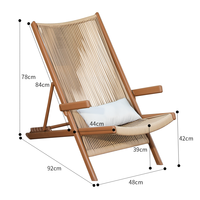 Chaise longue pliante d'extérieur Meiqi Yunqi+Yunduan, cadre en alliage moderne, imperméable, durable, écologique, pour la terrasse, la salle à manger, la détente