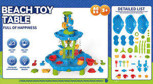 Tavola freatica a 2 livelli per bambini all'aperto con sabbia e acqua centro di attività estivo da spiaggia Set di giocattoli con doppio strato per il divertimento in giardino - Product Image 6