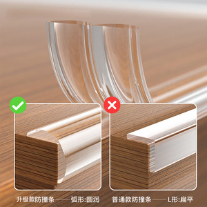 Transparent Anti Collision Strip U Shape TPE 1M Length For <b>Table</b> Edges And Corners Child Safety <b>Protector</b> - Product Image 3