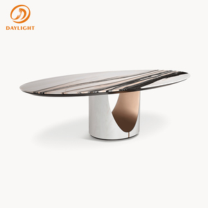 Bàn ăn sang trọng cao cấp bằng đá cẩm thạch hàng đầu bàn ăn chất lượng cao đồ nội thất phòng ăn cho biệt thự và khách sạn - Product Image 3