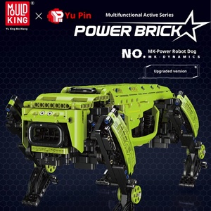 15077 Perro Mecánico Motorizado, Bloques de Construcción de Plástico ABS de Partículas Pequeñas, Programables y Ensamblables para Niños - Product Image 1