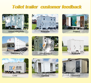 Toilettes spatiales portables à louer pour camping, construction, cabine publique, remorque WC mobile VIP - Product Image 4