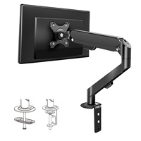 Support de moniteur de bureau HILLPORT pour écrans de 17 à 34 pouces, bras articulé à ressort à gaz en alliage d'aluminium, rotation à 360°, compatible avec les écrans jusqu'à 32 pouces