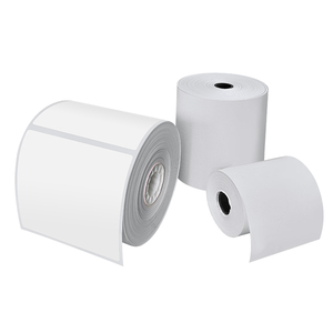 Etiquetas Adhesivas Térmicas de Papel Glassine Blancas/Amarillas/Azules, Resistentes al Agua, Ecológicas y Duraderas, 500 Unidades en Rollo - Product Image 2