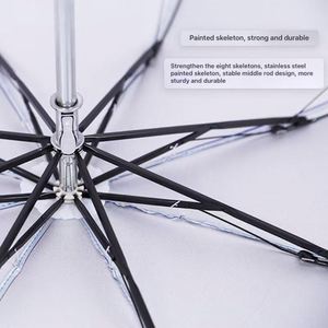 Paraguas Plegable Compacto de 3 Secciones, Resistente al Viento, con Logotipo Personalizado, para Protección Solar y contra la Lluvia, al por Mayor, Económico, para Publicidad - Product Image 3