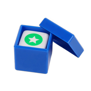 Blue Plastic Magic <b>Dice</b> With Green Star Pattern For Close-Up Tricks Youth 15-35 Years Old Customizable - Product Image 1