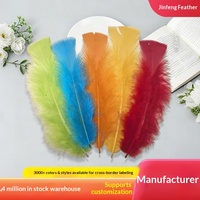 Plumes de dinde colorées plates 12-18cm pour la fabrication artisanale de baguettes à chat, attrape-rêves, décorations, chaussures et chapeaux de la ville de Lu'an