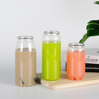 350 500 650 ml Pop Top peut Transparent en plastique vide facile à ouvrir anneau de traction couvercle bocaux emballage d'extrémité thon boîtes pour animaux de compagnie pour la mise en conserve des aliments