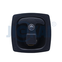 Serrure de porte à poussoir noire MB420 pour camping-car, caravane, remorque, panneau de meuble de camping-car