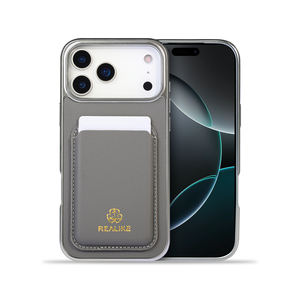 Funda para Teléfono con Marco Electrochapado y Ranura para Tarjetas, Funda Protectora de Cuero PU de Lujo para iPhone 17 Pro Max y Samsung S25 - Product Image 1