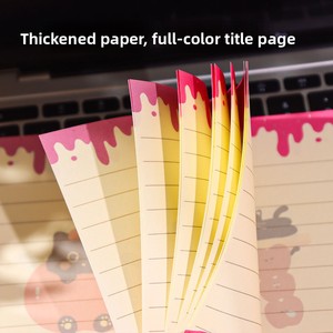 Juego de 6 Cuadernos de Bolsillo A7, Diseño de Gato Adorable, Páginas de Colores, Papel Grueso de 100 g/m², Bloc de Notas Desprendible, para Regalo de Papelería - Product Image 2