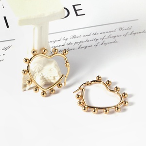 Pendientes de Aro Gruesos de Acero Inoxidable con Baño de Oro, Resistentes al Agua, para Mujer, a la Moda - Product Image 2