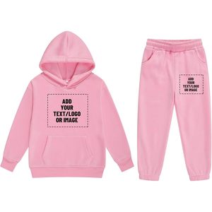 Conjunto Deportivo Personalizado FOXA para Niños, Sudadera con Capucha y Pantalones Deportivos, Personalizado con Texto o Imagen para Niñas y Niños, Ropa Casual - Product Image 1