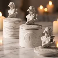 Statues de personnages et bougies aromatiques modernes faites à la main en cire de soja avec senteurs personnalisées pour la décoration de la maison et les cadeaux de fêtes