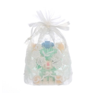Sacs-cadeaux en <span class=keywords><strong>organza</strong></span> en dentelle blanche Sac à sachets en mousseline blanche Broderie Sacs en <span class=keywords><strong>organza</strong></span> pour faveurs de mariage rustiques - Product Image 1