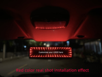 Rétroviseur de voiture personnalisé avec éclairage LED RGB 3D, décoration intérieure modifiée avec logo, ajustement universel, accessoires automobiles, style JDM