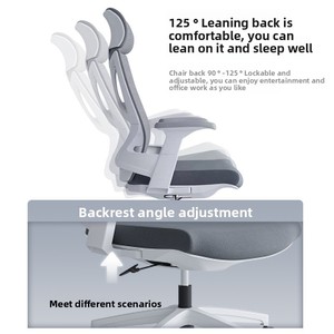 <span class=keywords><strong>Chaise</strong></span> de <span class=keywords><strong>bureau</strong></span> ergonomique contemporaine à dossier haut en maille avec fonctions réglables pour la maison et le <span class=keywords><strong>bureau</strong></span> - Product Image 2