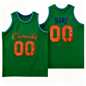 Custom basketbaltenue van hoge kwaliteit, geborduurd, retro, klassiek, ademend, sporttraining, groen, streetwear uniform - Product Image 1