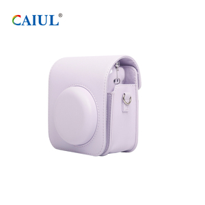 Étui pour appareil photo <span class=keywords><strong>instax</strong></span> <span class=keywords><strong>mini</strong></span> 12 à motif tissé dégradé pour appareil photo instantané fujiflim paquet de coque en cuir PU - Product Image 4