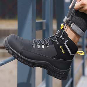 Guyisa รองเท้าเซฟตี้สำหรับผู้ชาย, รองเท้าทำงานที่ระบายอากาศได้ดีพื้นเหล็กทนต่อการเจาะและกันกระแทก - Product Image 3
