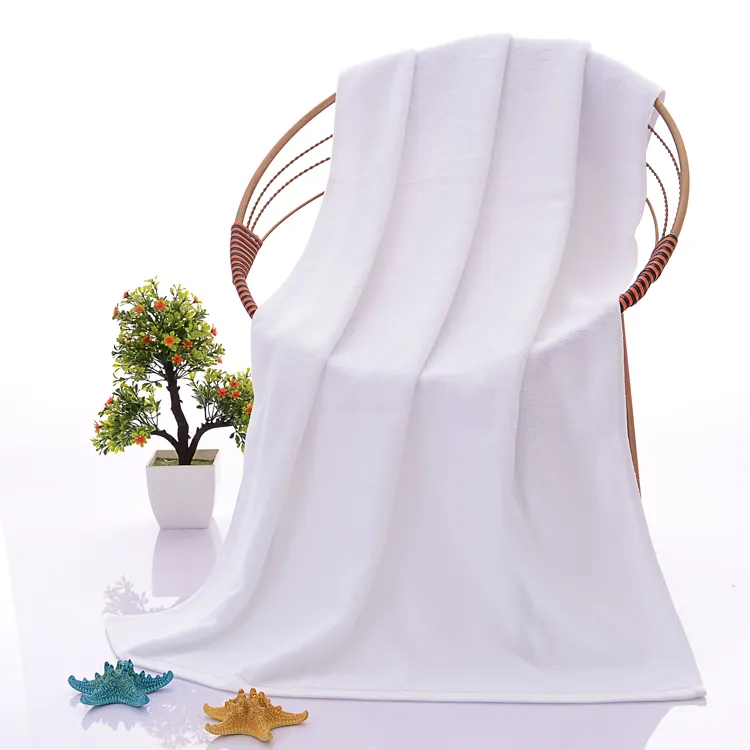 Toptan 450 gram 100% pamuk havlu büyük banyo seti lüks otel spa beyaz havlu ile logo