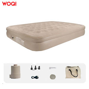 ที่นอนลมคู่ Woqi รับน้ำหนักได้ 150 กก. พร้อมปั๊มในตัว ผ้าสีกากี ใช้ได้ทั้งภายในและภายนอกอาคาร - Product Image 4