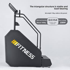 Machine d'escalade commerciale en promotion avec 9 niveaux de résistance électromagnétique et moniteur de fréquence cardiaque pour usage en salle de sport - Product Image 4