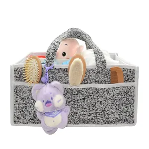 Multipockets Teddy Diaper Caddy Nursery Basket Storage Bin Portable Car Organizer Baby Shower Present With Bear Toys