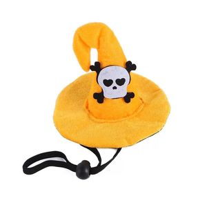 Chapeau de sorcière pour animaux de compagnie pour Halloween avec motif de chauve-souris, taille unique, accessoire de costume en feutre pour chien et chat - Product Image 2