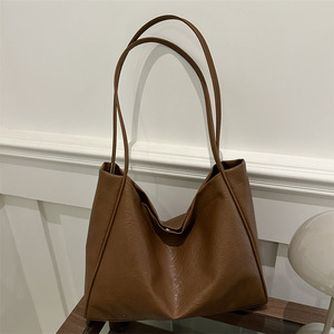 <span class=keywords><strong>Sac</strong></span> fourre-tout à bandoulière en <span class=keywords><strong>cuir</strong></span> PU grande capacité pour femme, nouvelle collection automne-hiver, tendance et élégant, doublure en polyester - Product Image 1